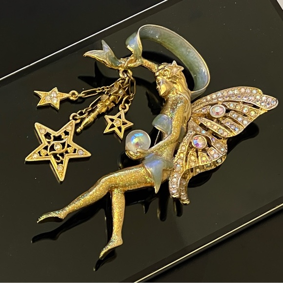 ✨ Rare Signed Kirk’s Folly Vintage Fairy Brooch - Picture 2 of 5